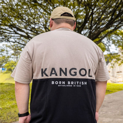 Kangol Two-Tone Tee - Beige/Black